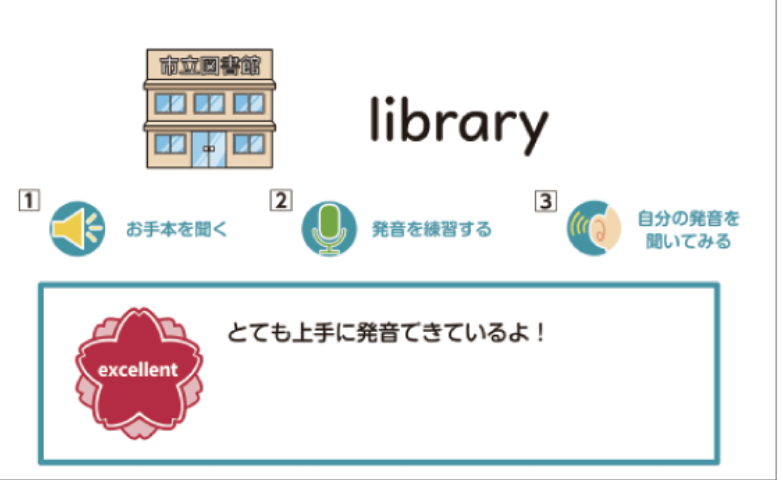 Z会英語の録音・発音確認画面